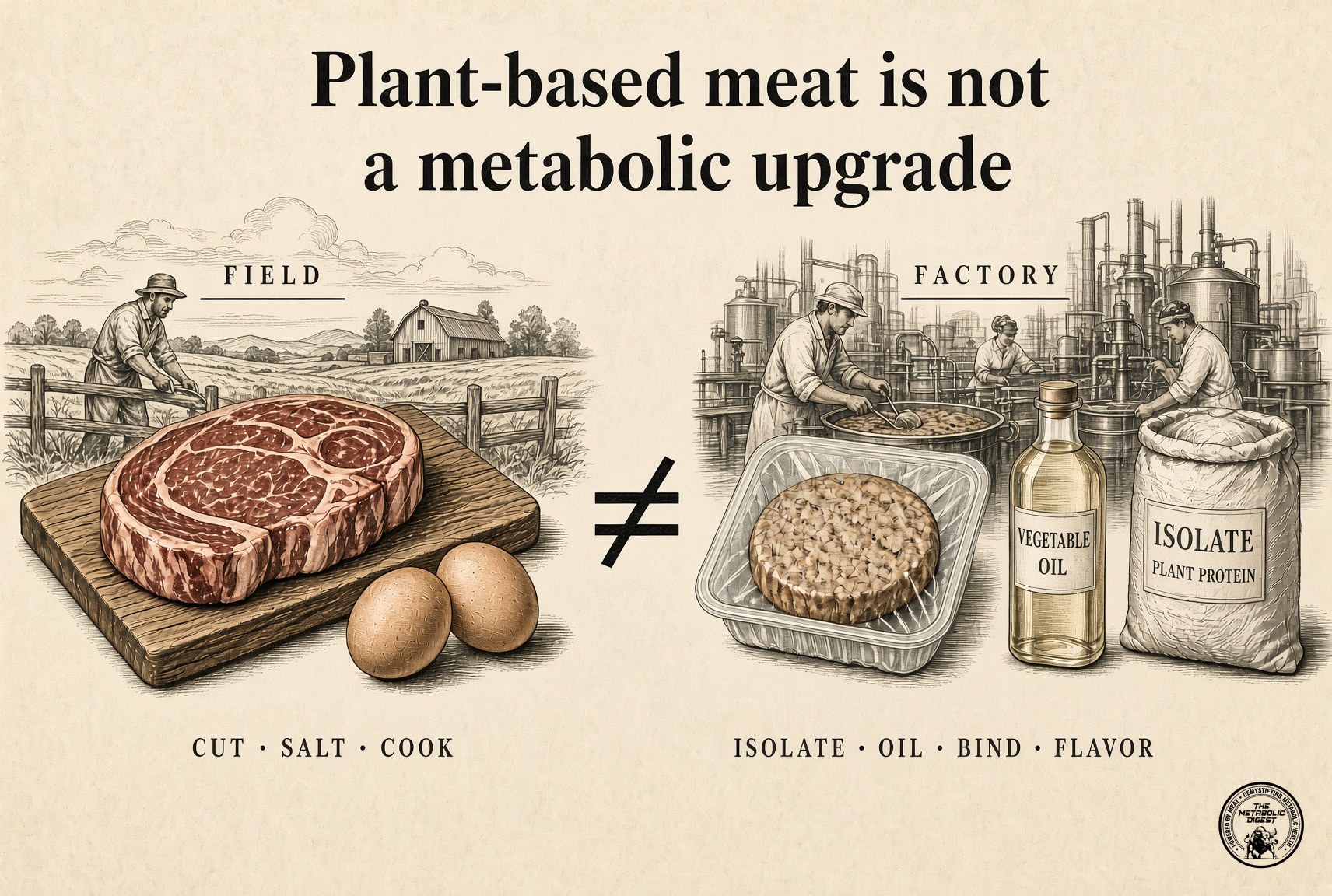 Original cover for Plant-based meat is not a metabolic upgrade